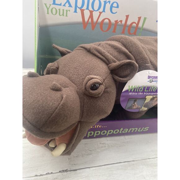 Vintage Discovery Channel Nature MIBIA The Hippopotamus Plush Toy 2000 - Picture 10 of 12